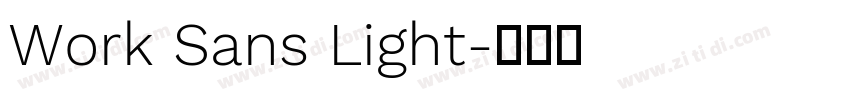 Work Sans Light字体转换
